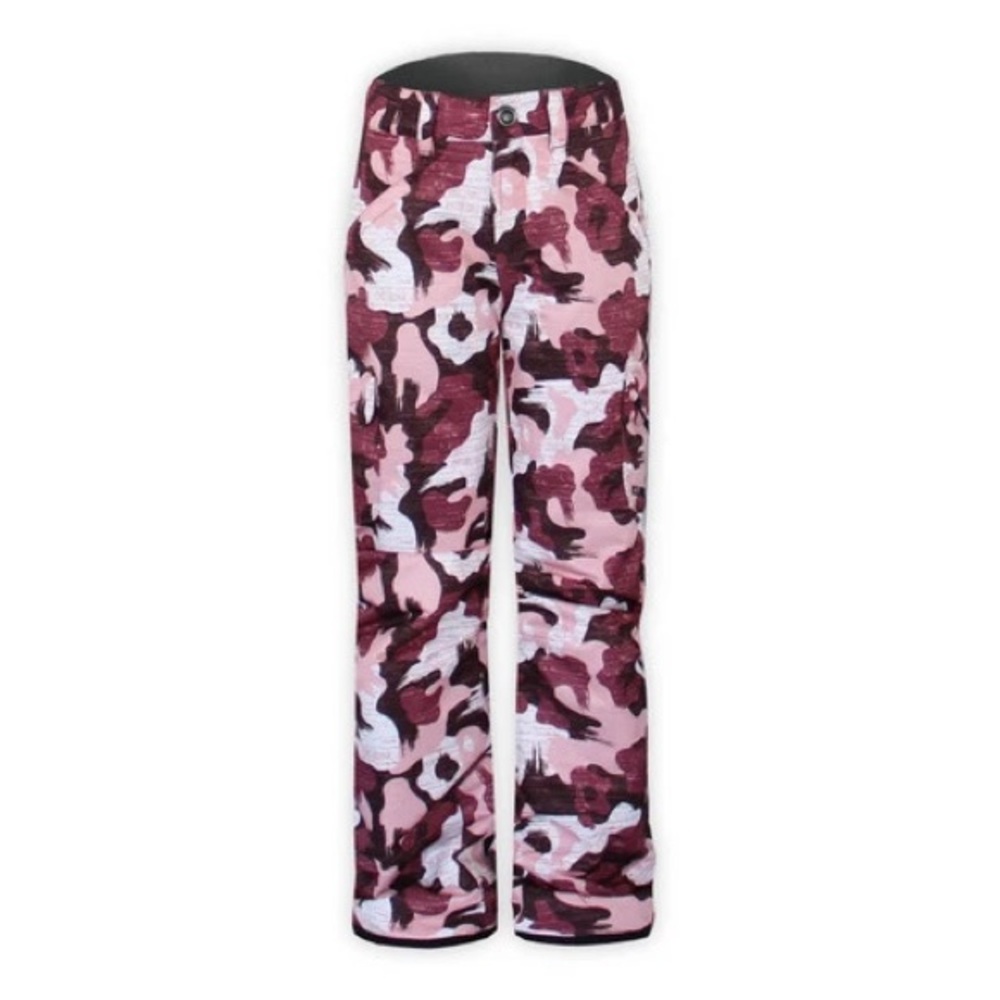 Trendy Pink Camouflage Kids Ski Pants